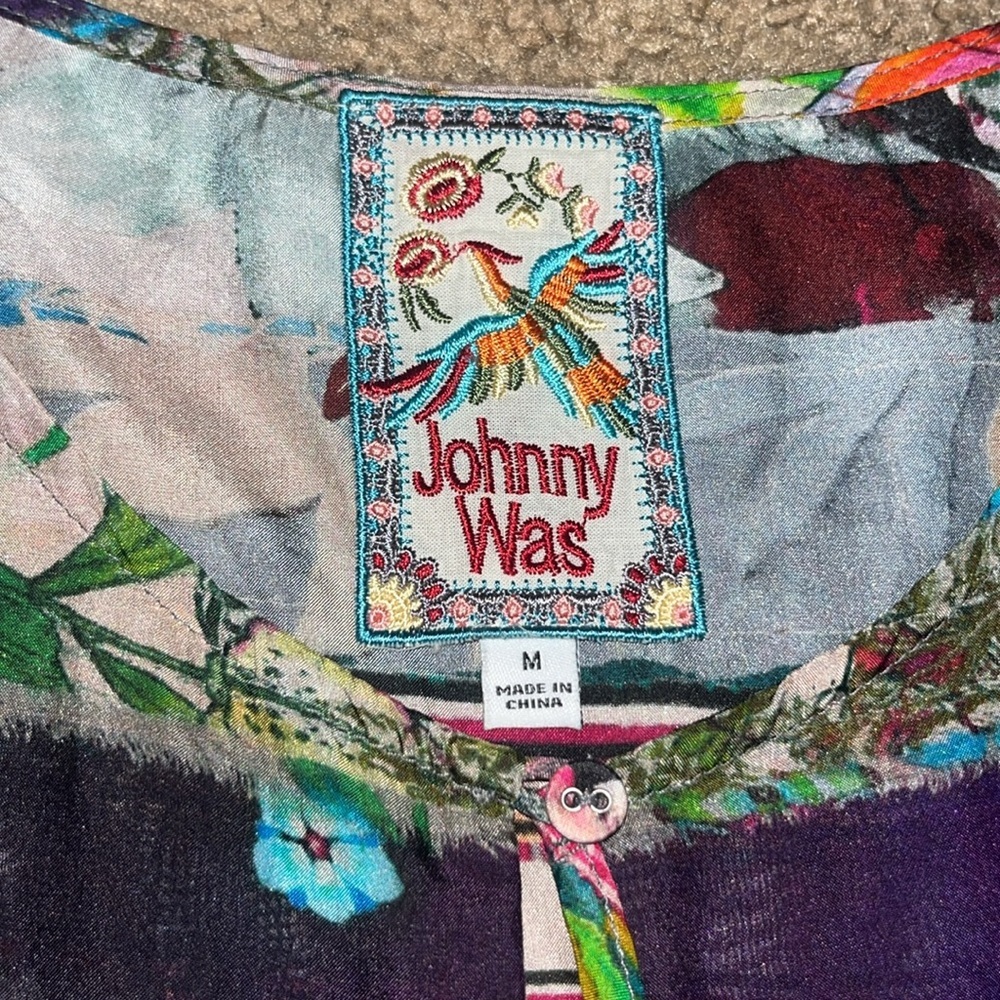 Johnny Was Sonnet Dixie Silk Patchwork Tiered Boh… - image 8